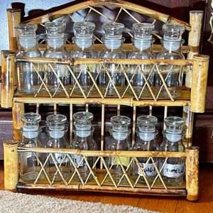 Unique Bamboo Spice Rack (or whatever you want to put in the jars!)